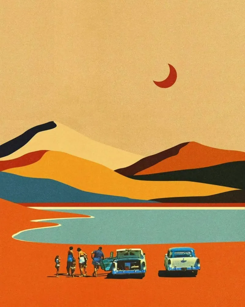 travel to colorful mountain pellicola backlit da comura