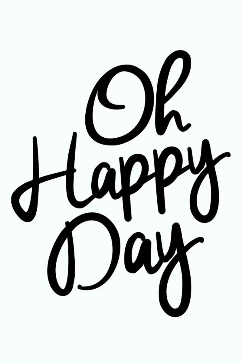 Happy Day poster con telaio in alluminio da Mottos by Sinan Saydik