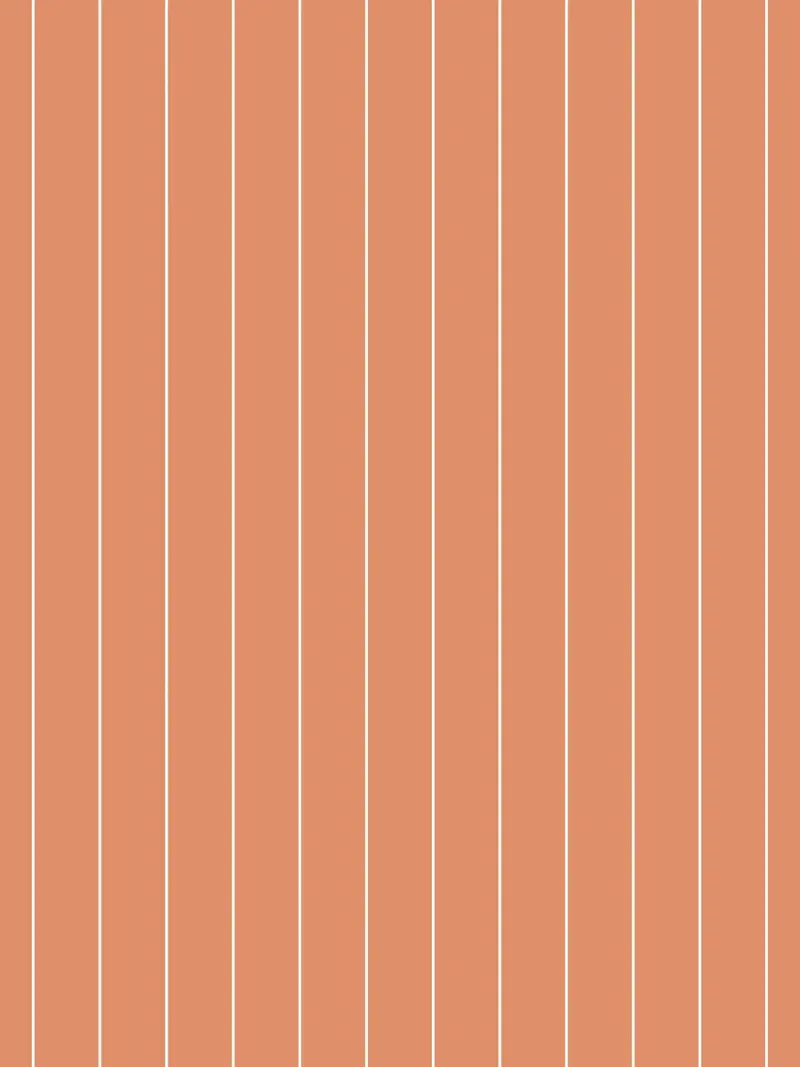 Minimal Basic Classic Stripes | Bianco su Terracotta Arancione pellicola backlit da Beauty in Simplicity