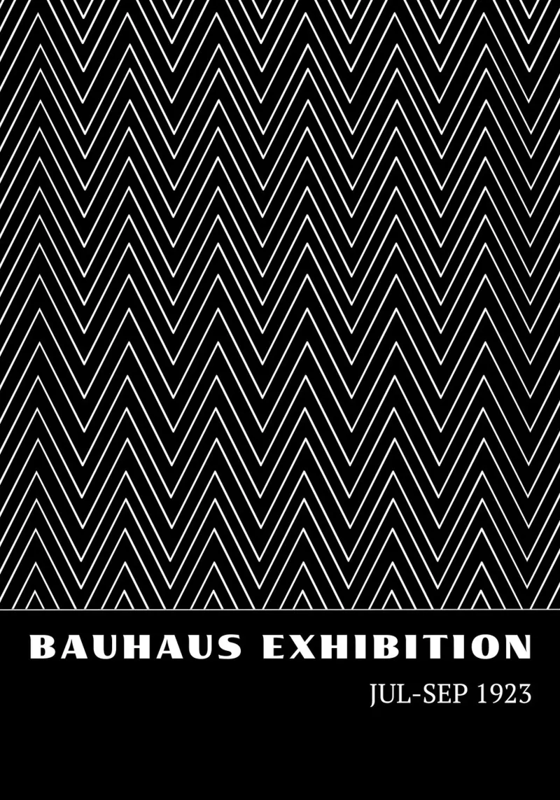 Bauhaus Op Art Print | Arte a zig zag in bianco e nero carta hahnemühle da Grungeo
