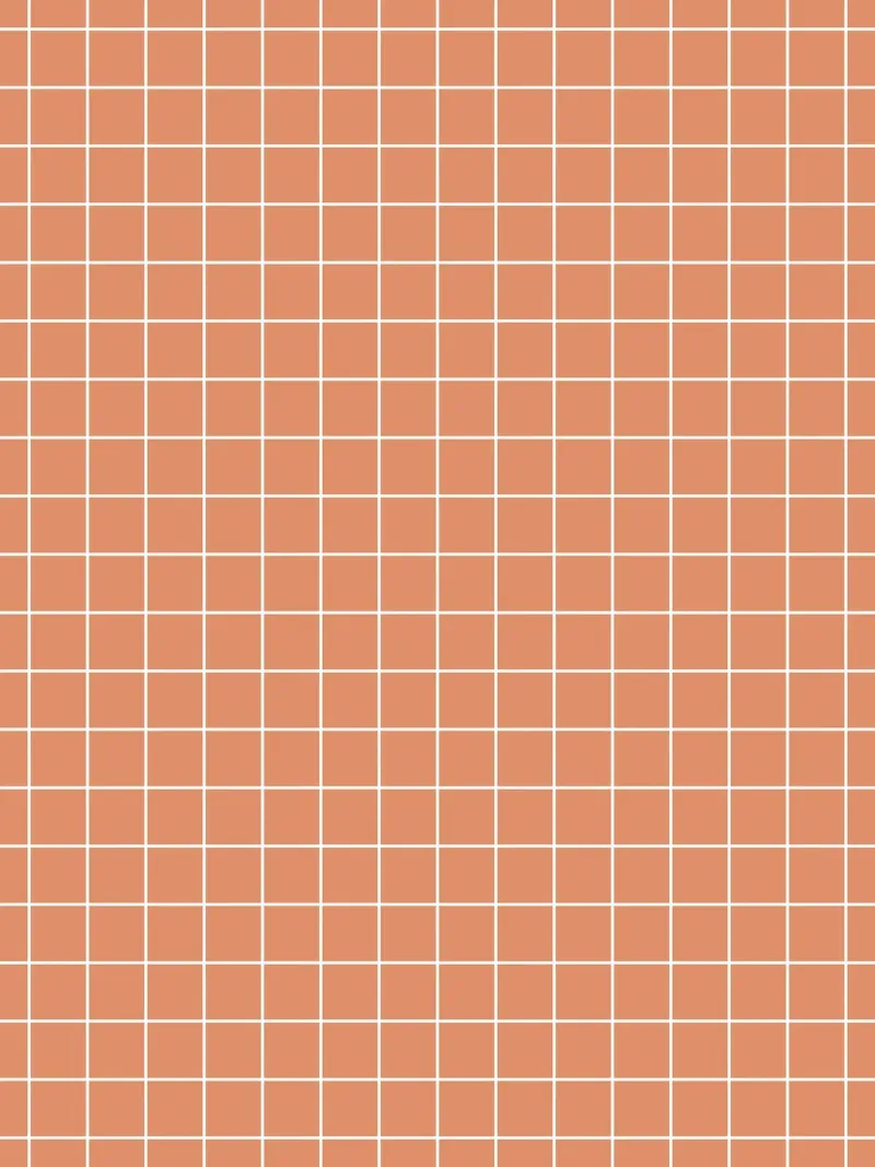 Griglia classica minimalista di base - Bianco su arancione terracotta carta hahnemühle da Beauty in Simplicity