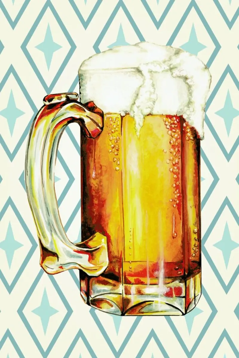 Beer poster con telaio in legno da Kelly Gilleran