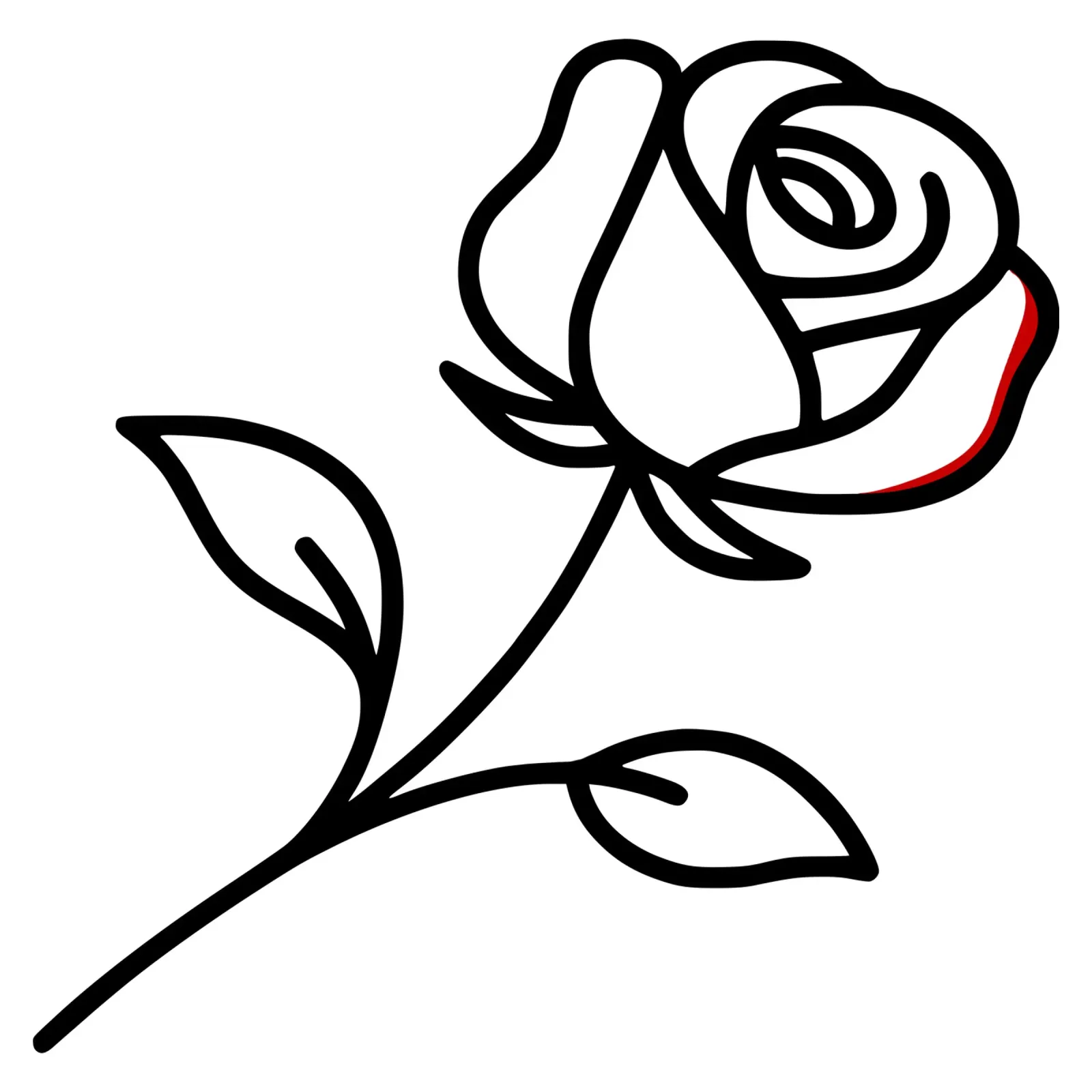 Rosa reclinabile minimalista con un tocco di rosso pellicola backlit da Bold & Simple