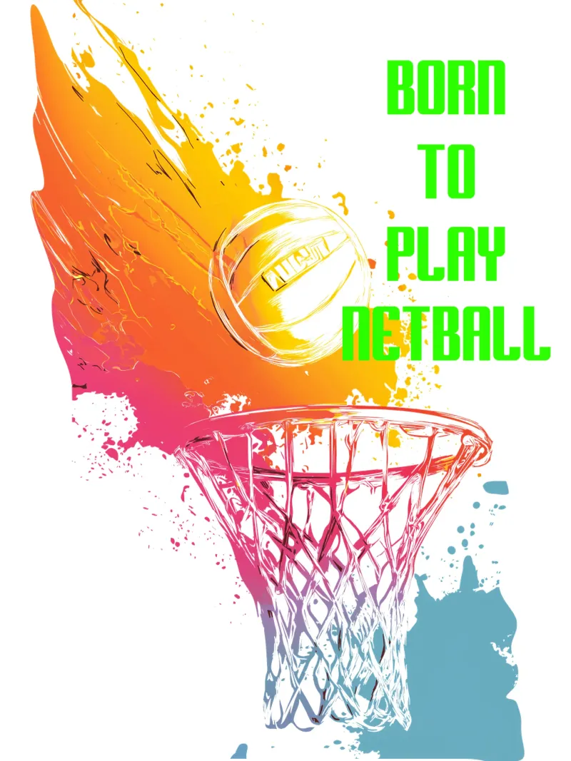 Nato per giocare a Netball pellicola backlit da Kt10Designs