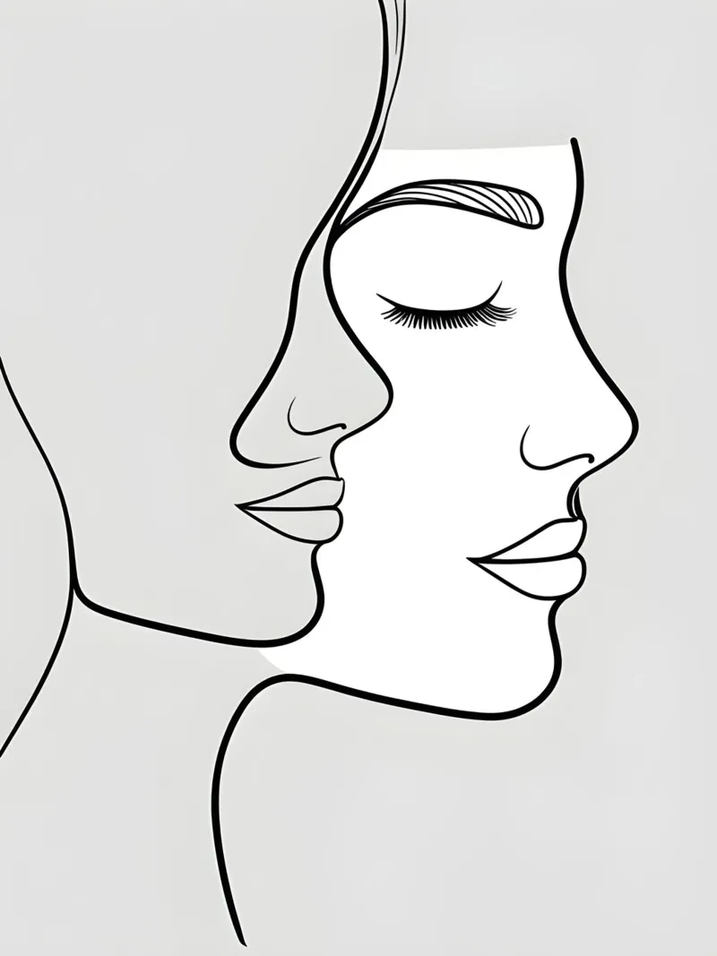 Line art a mezza faccia pellicola backlit da LIFESTYLE OBJECTS
