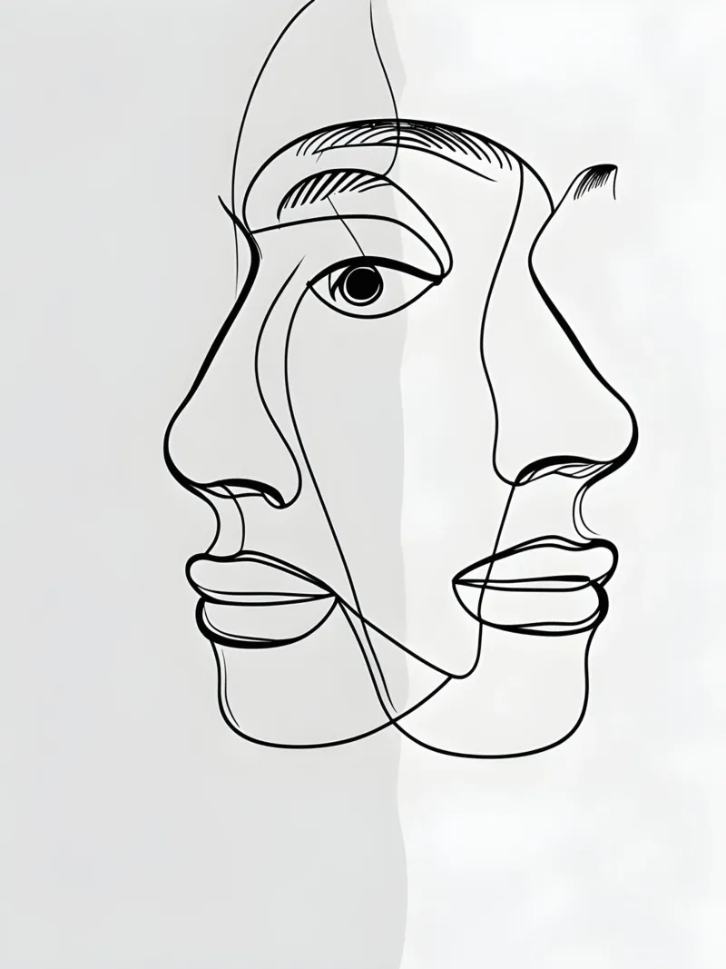 Line art a mezza faccia pellicola backlit da LIFESTYLE OBJECTS
