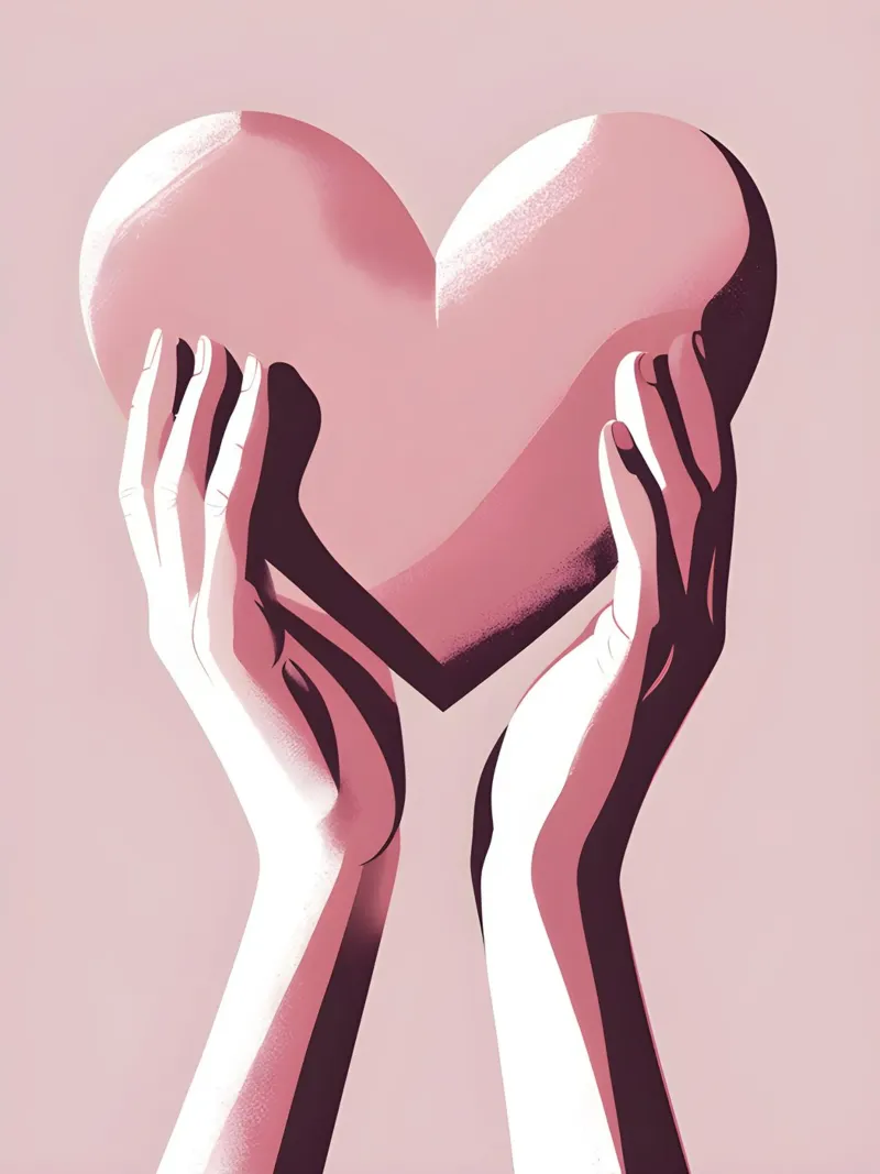 Mani a forma di cuore pellicola backlit da LIFESTYLE OBJECTS