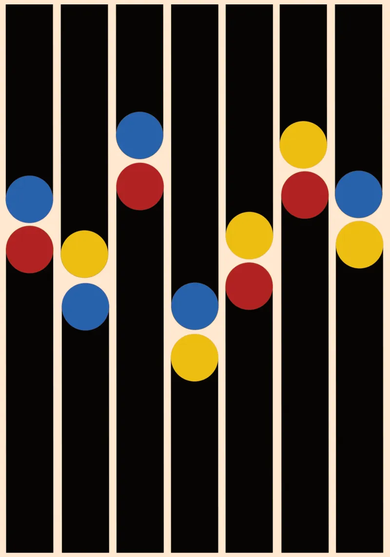 Bauhaus Linen Dots plexiglass da TijanaArtStudio88