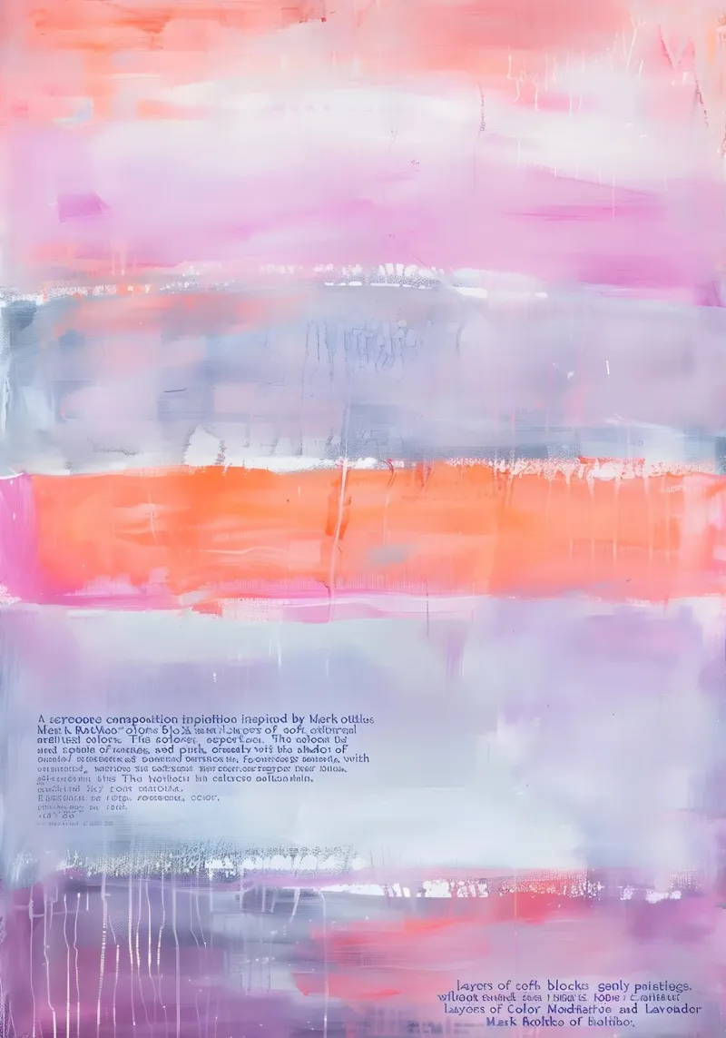 Modern Abstract - Pink & Orange Color Fields canvas by ClubArt