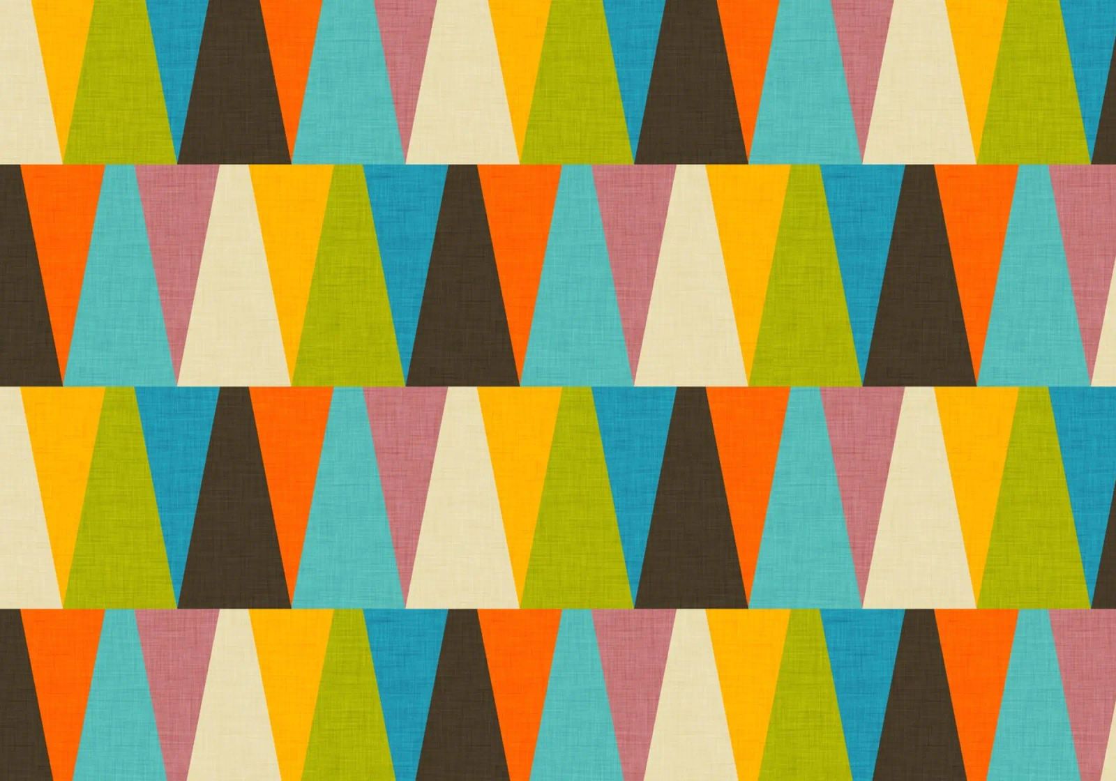 Retro Color Block Triángulo Color Happy hahnemühle de susanacosta