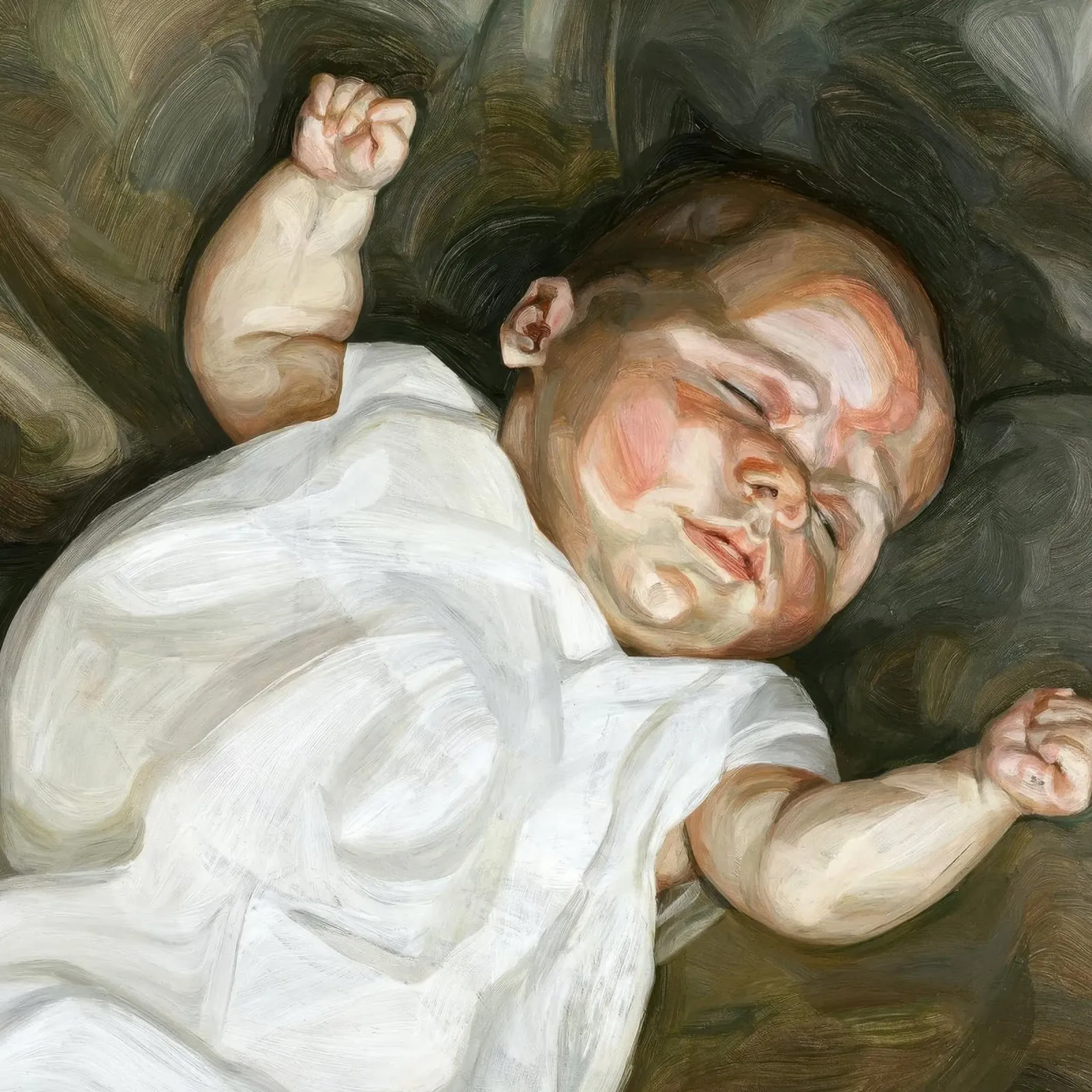 Poster di Lucian Freud Bambino su un divano verde pellicola backlit da julyebayprint