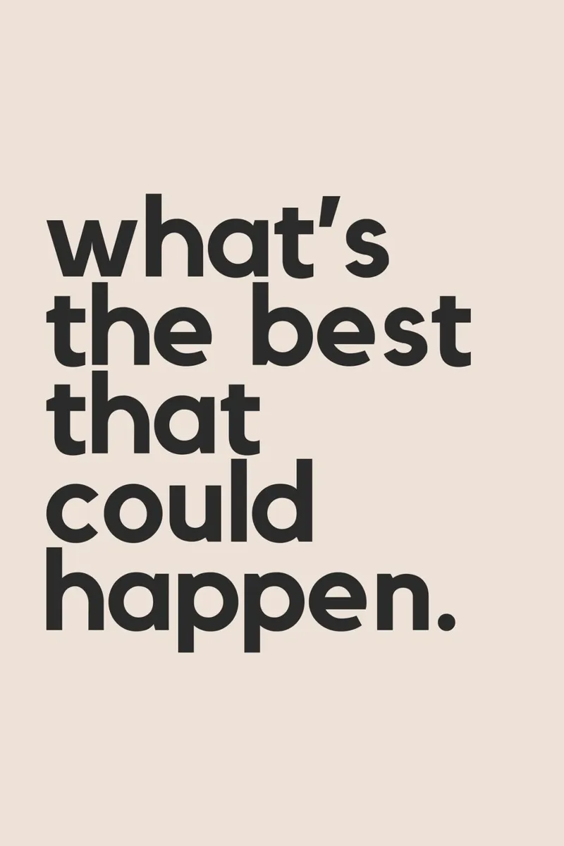 what's the best that could happen / beige alu-dibond by Mottos by Sinan Saydik