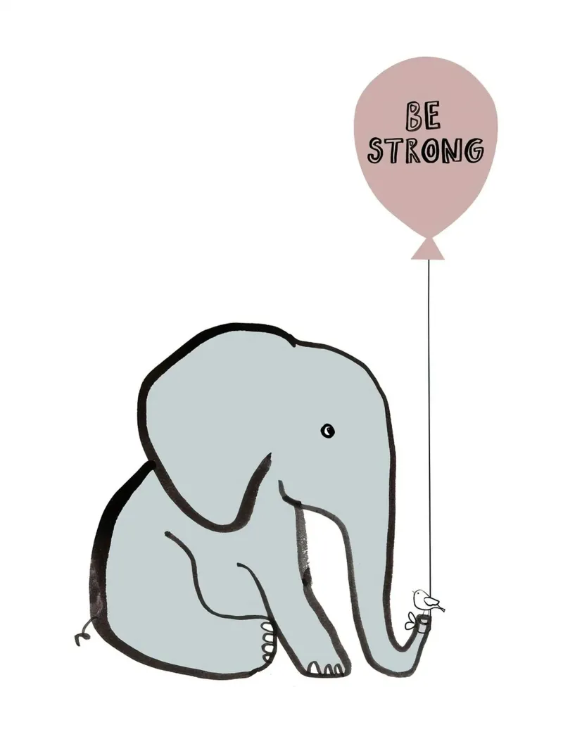 Be Strong Elephant pellicola backlit da estelle bard