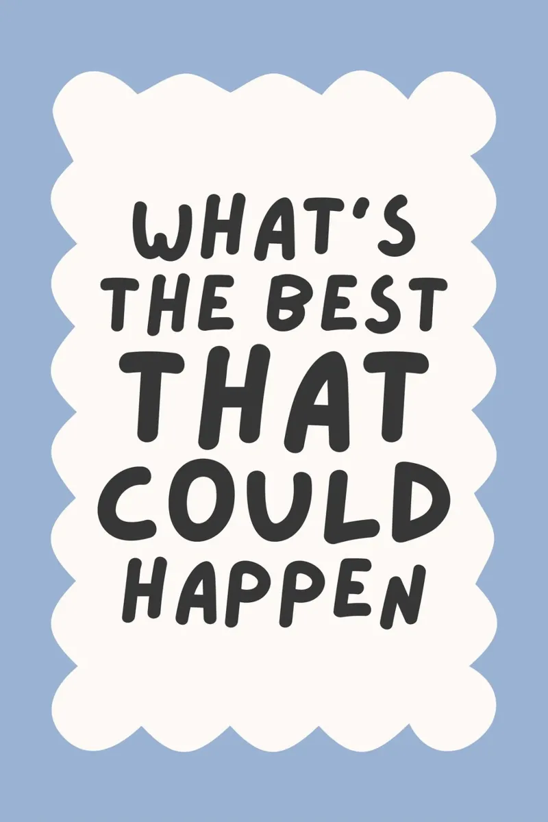 What's The Best That Could Happen Wavy carta hahnemühle da Mottos by Sinan Saydik