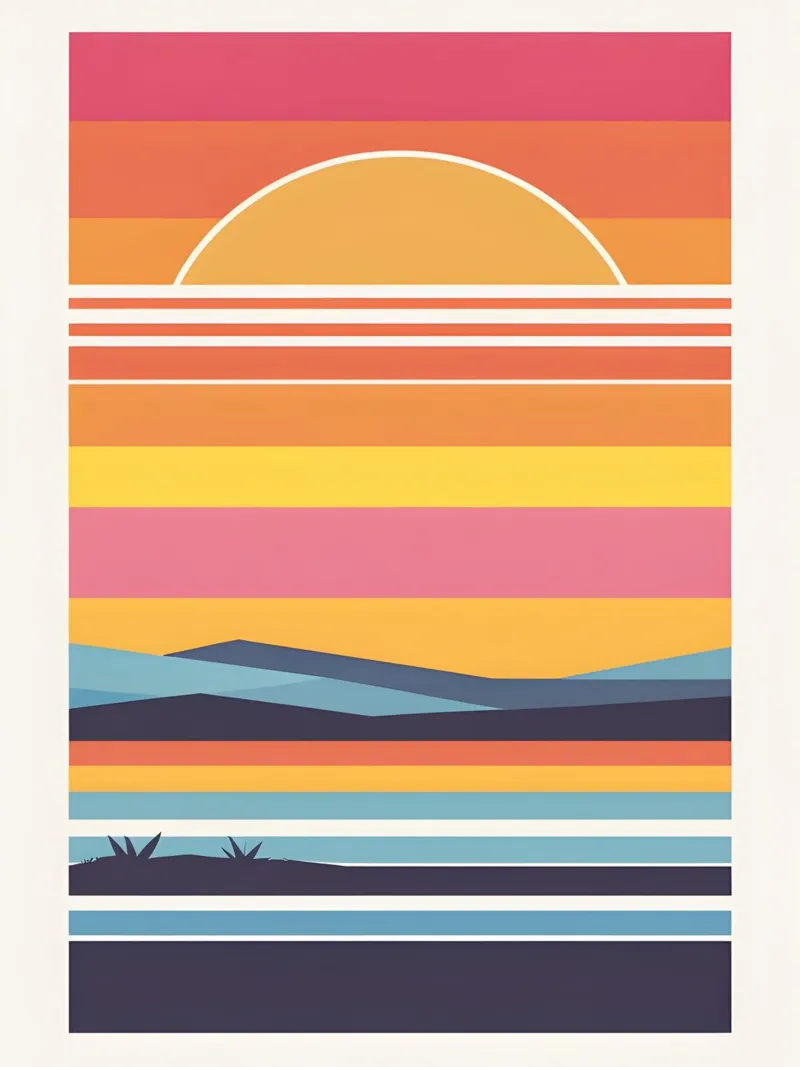 Bande di colore del tramonto pellicola backlit da LIFESTYLE OBJECTS