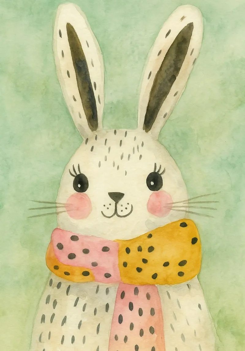 rabbit abstract drawing canvas by bougenfille