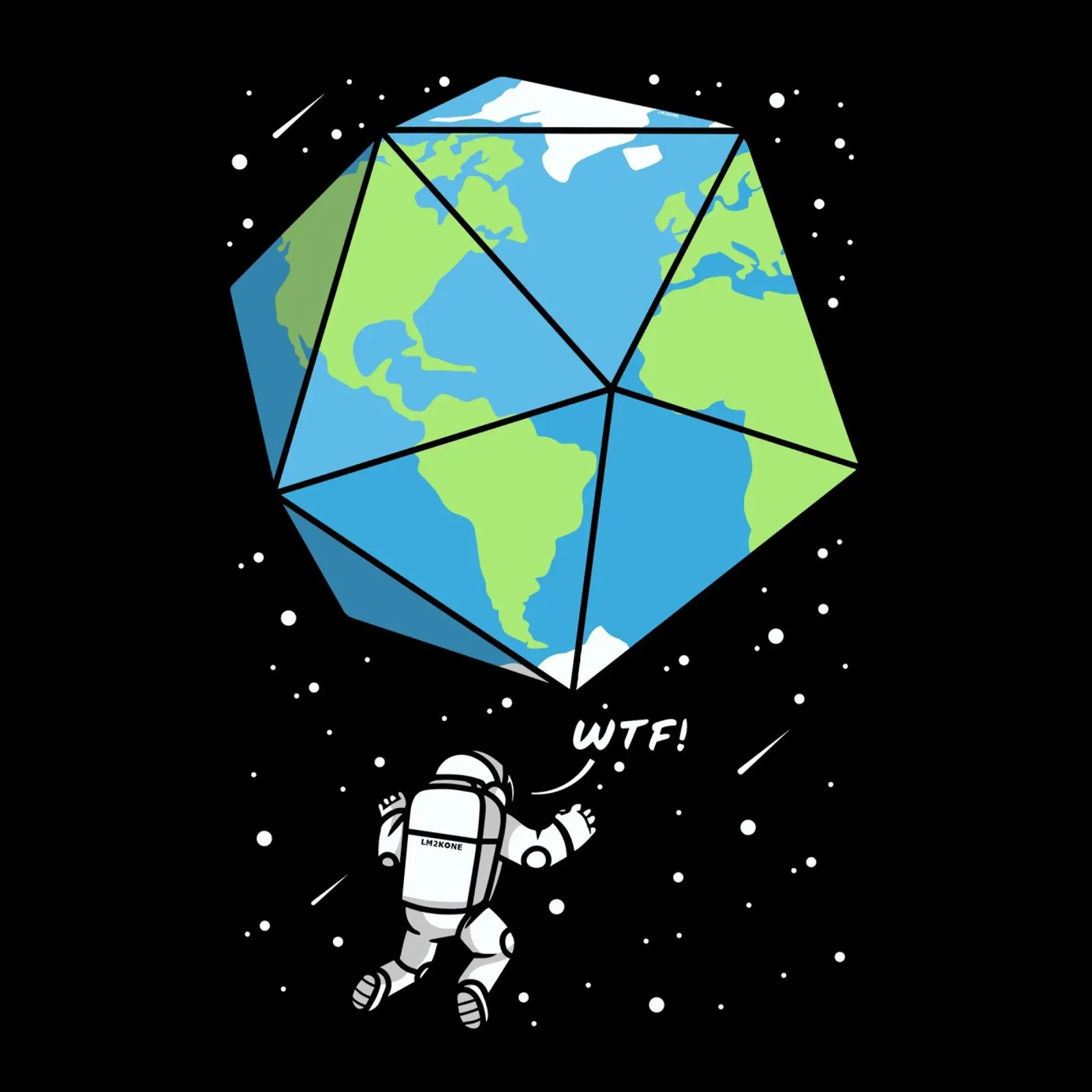 D20 astronauta terrestre pellicola backlit da LM2KONE
