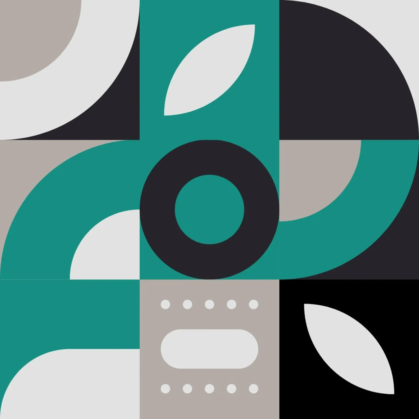 Colorful Geometric Pattern I alluminio dibond da byh.illustration