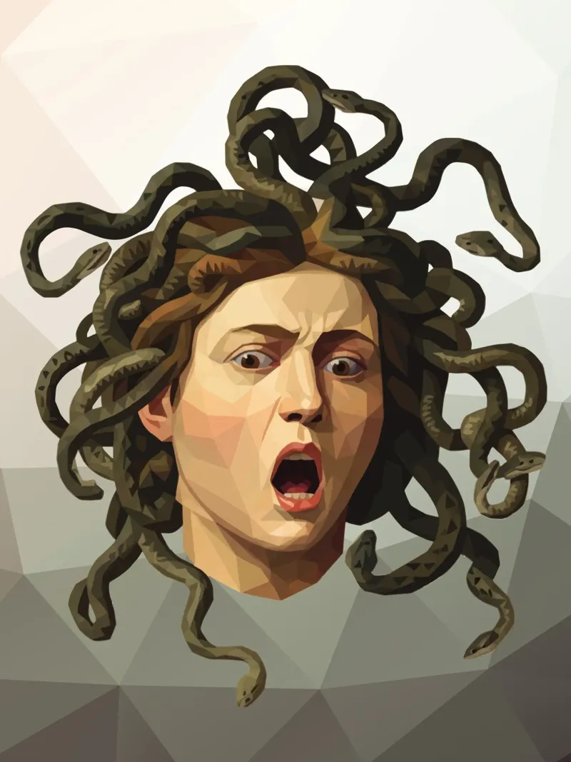 Medusa Lowpoly pellicola backlit da Low Profile