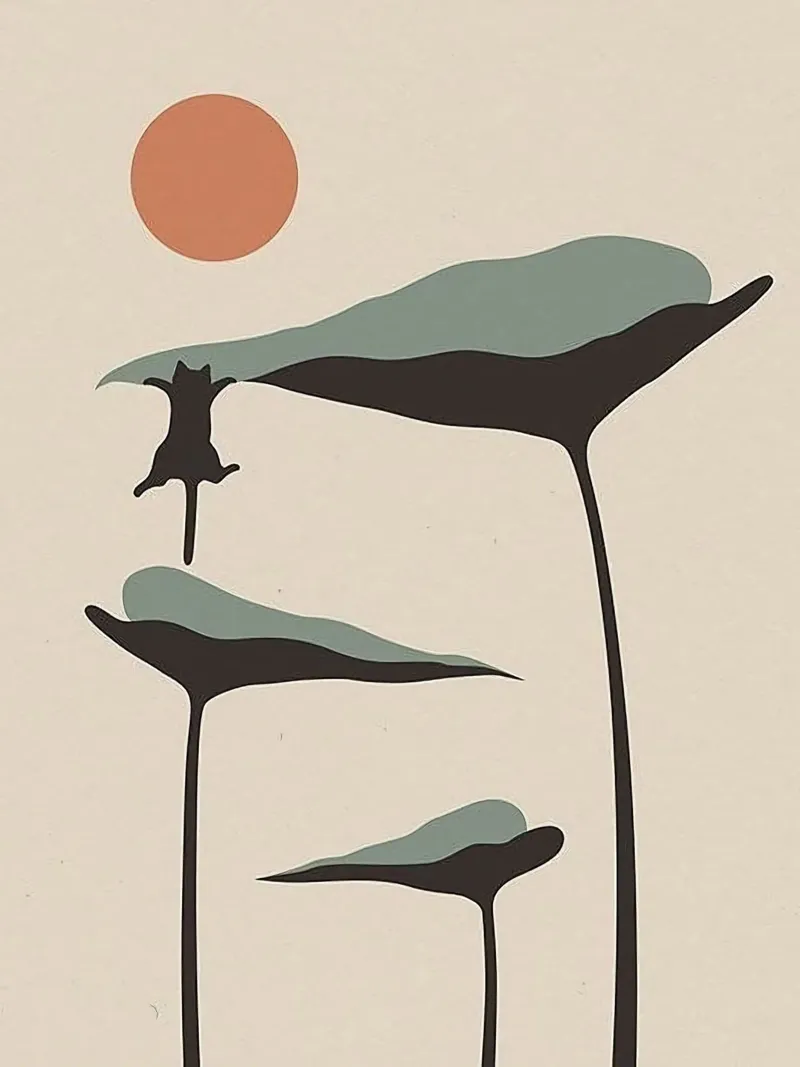 cat climb on the branch alluminio dibond da Grant