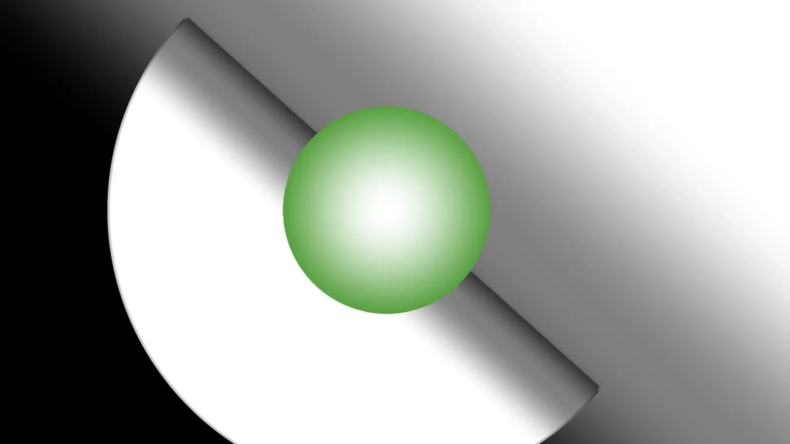 Illustrazione 3D con sfera verde pellicola backlit da BenCoStyle