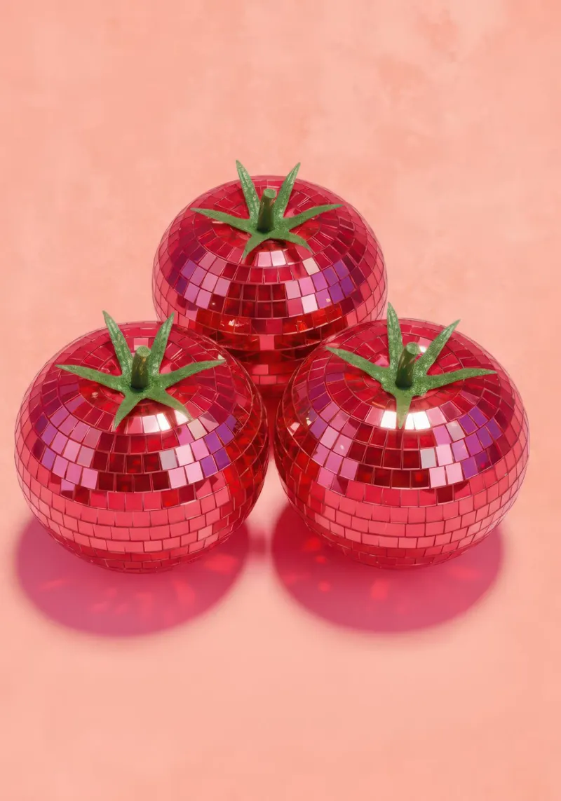 Disco Tomato Pop Art pellicola backlit da Attaboy Dsgn