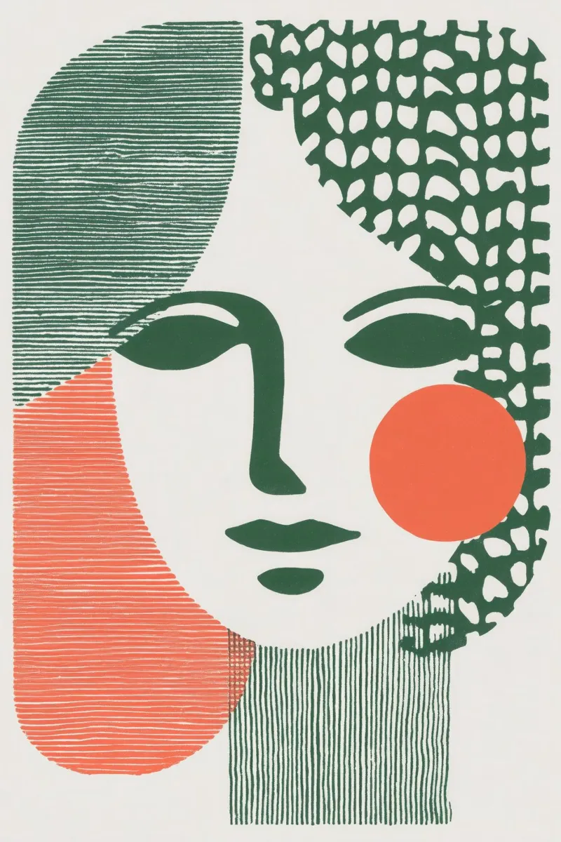 The face of modernity | Abstract lines and surfaces canvas by Autofocus