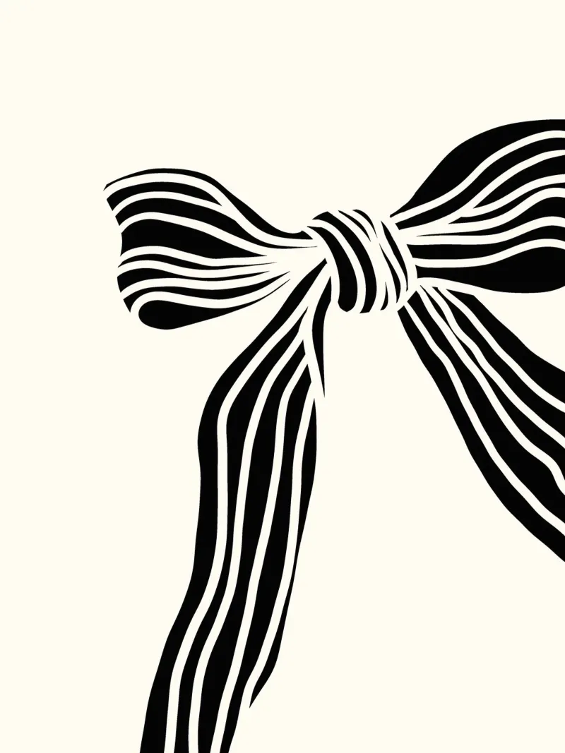 Black Bow on White pellicola backlit da TijanaArtStudio88