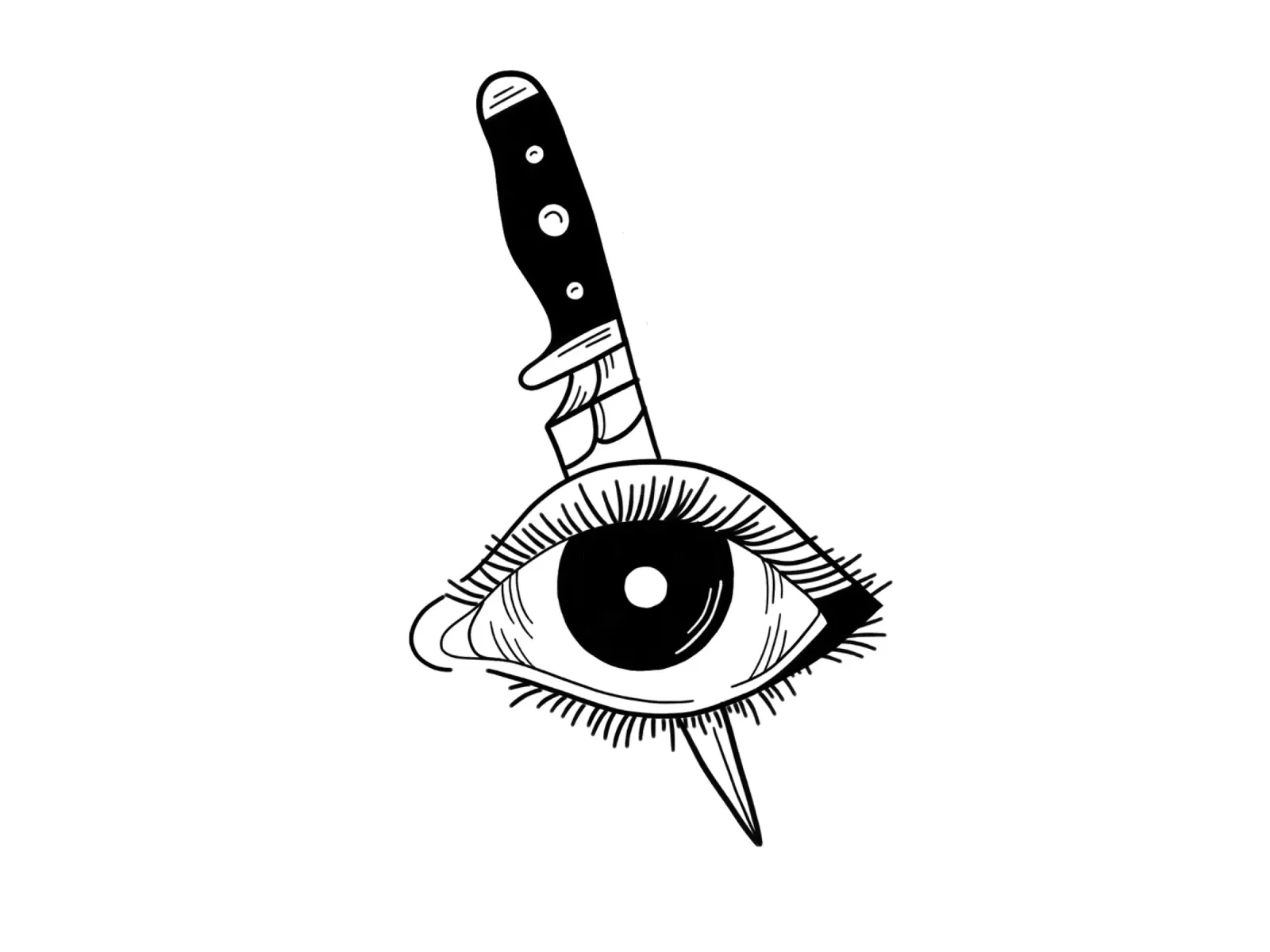 Killed Eye alluminio dibond da byh.illustration