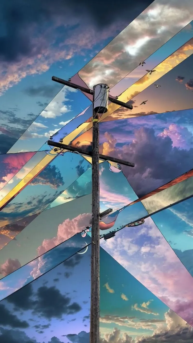 sky piece clouds pellicola backlit da comura
