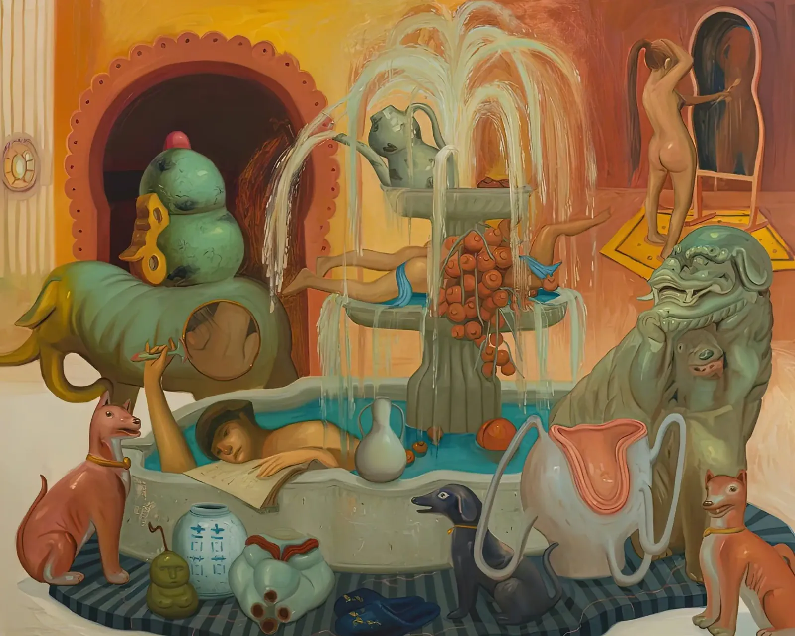 Access to a Warm Space for Bathing, 2017 canvas by Palletolate