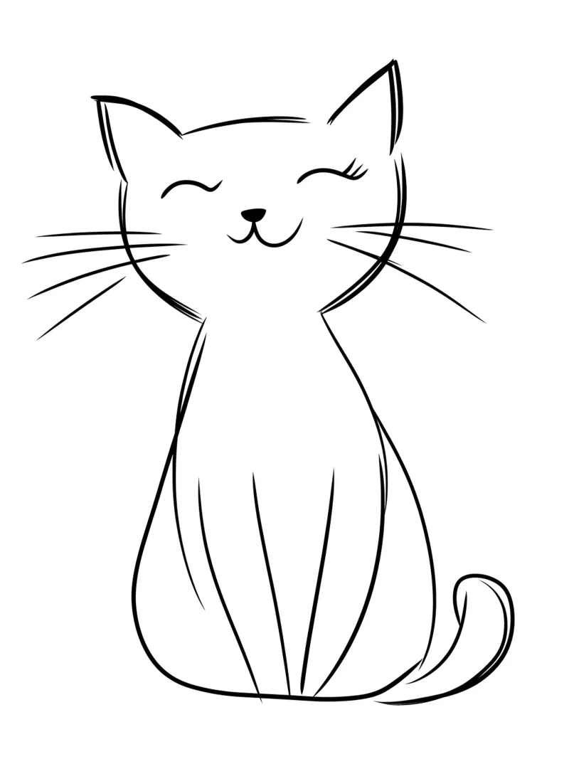 Gatto felice dei bambini poster da Autofocus