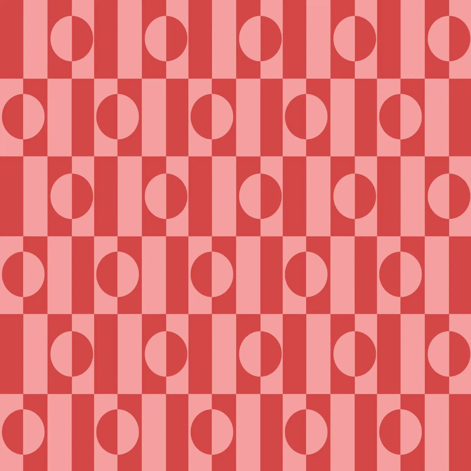 Rose eclectic geometric mid century modern pattern pellicola backlit da TijanaArtStudio88
