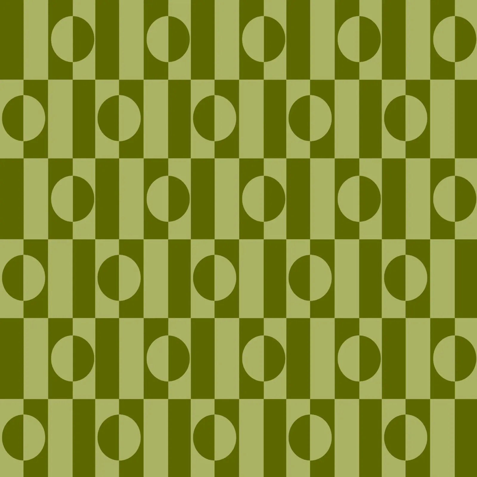 Olive green eclectic geometric mid century modern pattern pellicola backlit da TijanaArtStudio88