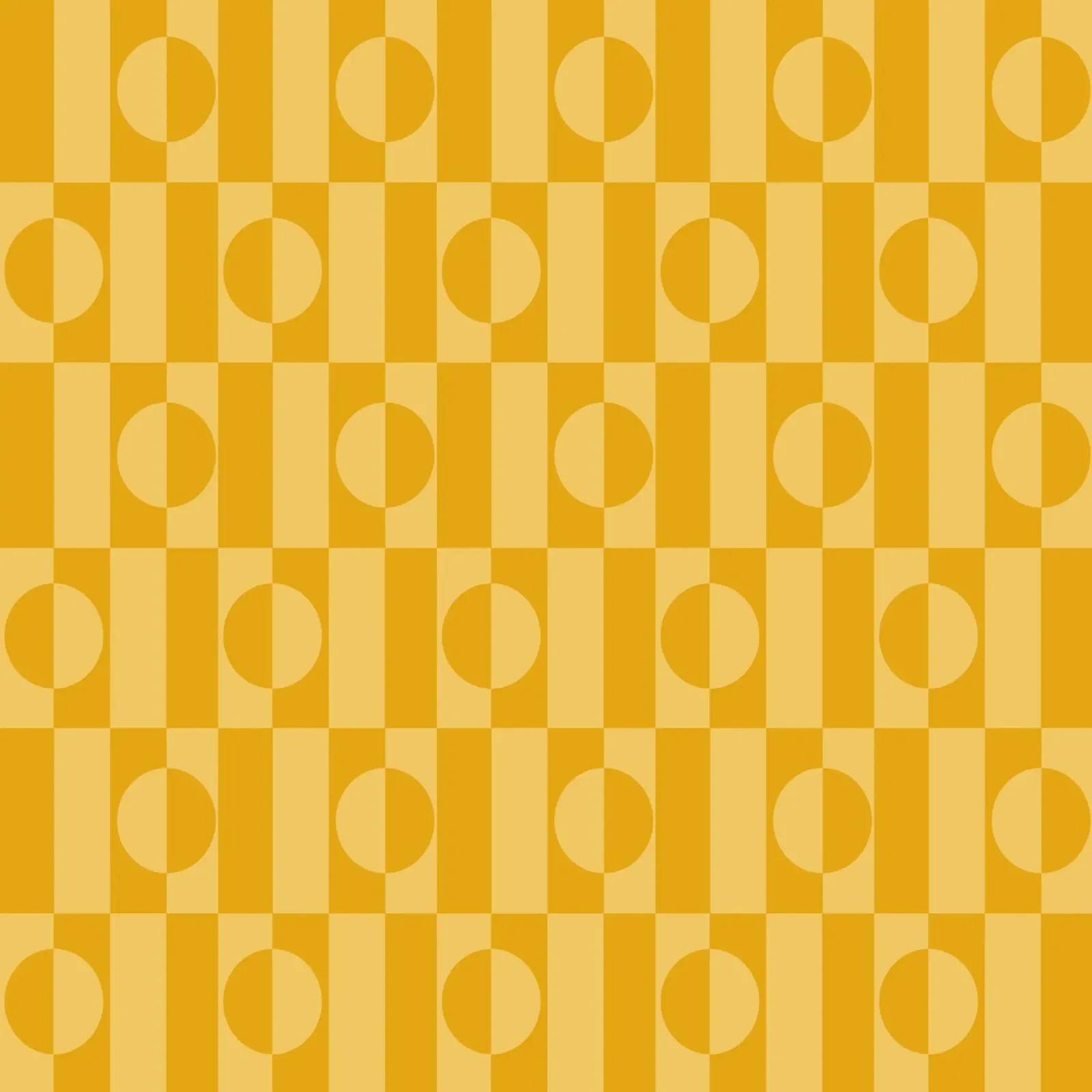 Yellow eclectic geometric mid century modern pattern pellicola backlit da TijanaArtStudio88