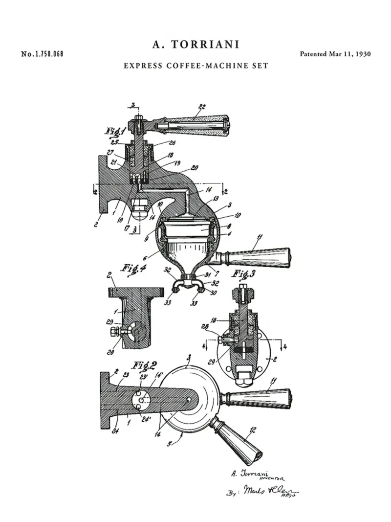 Espresso Machine Patent carta hahnemühle da mary shop