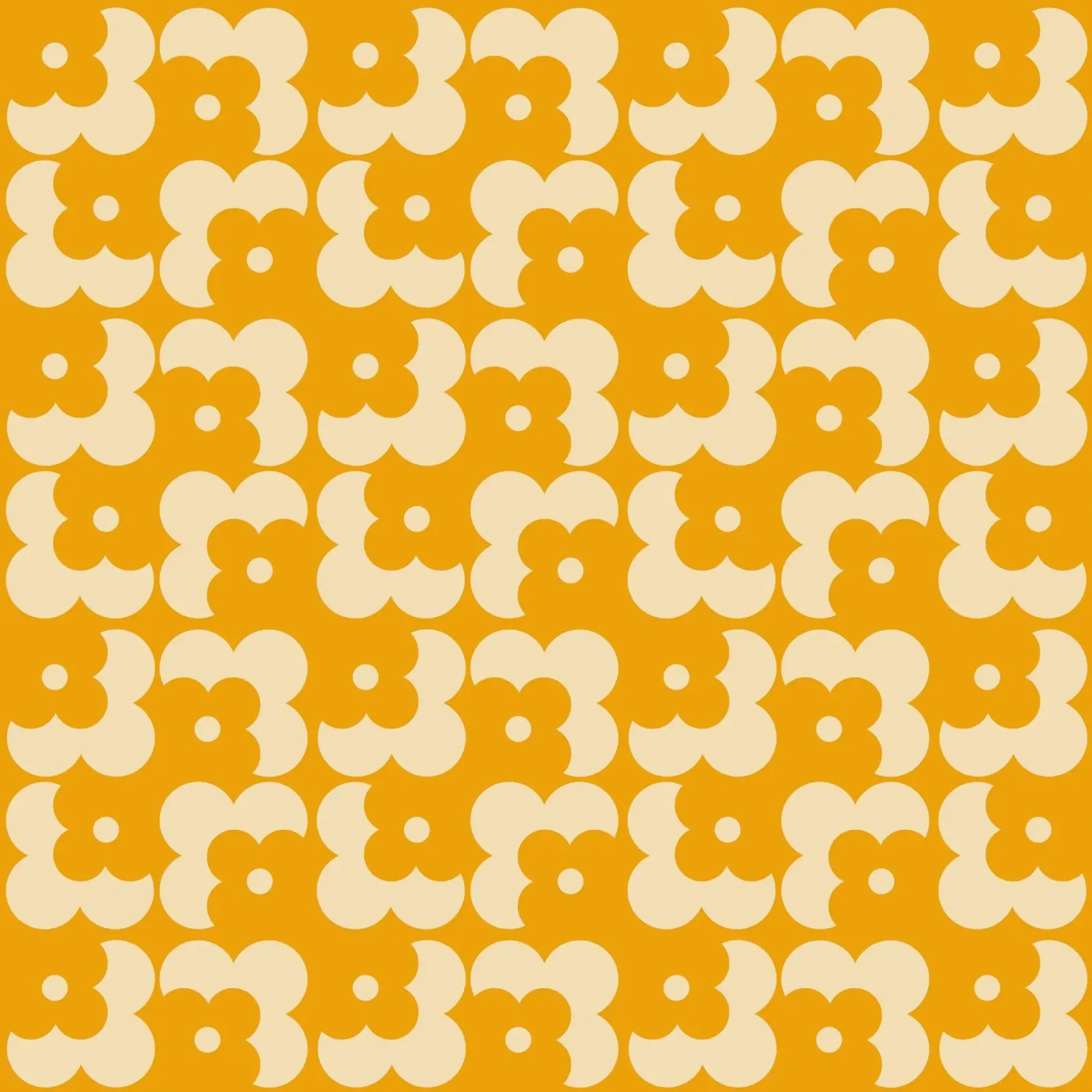 Yellow fall retro 60s floral pattern pellicola backlit da TijanaArtStudio88