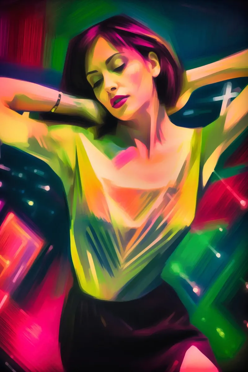 Dancing to the End of Love | Digitale Neon Malerei pellicola backlit da Autofocus