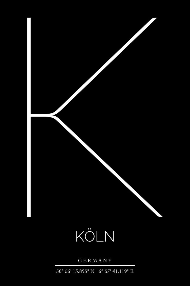 KÖLN -  black Poster von CityLights