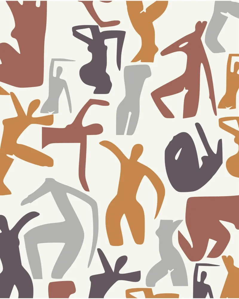 Figurative pattern canvas by Little Dean