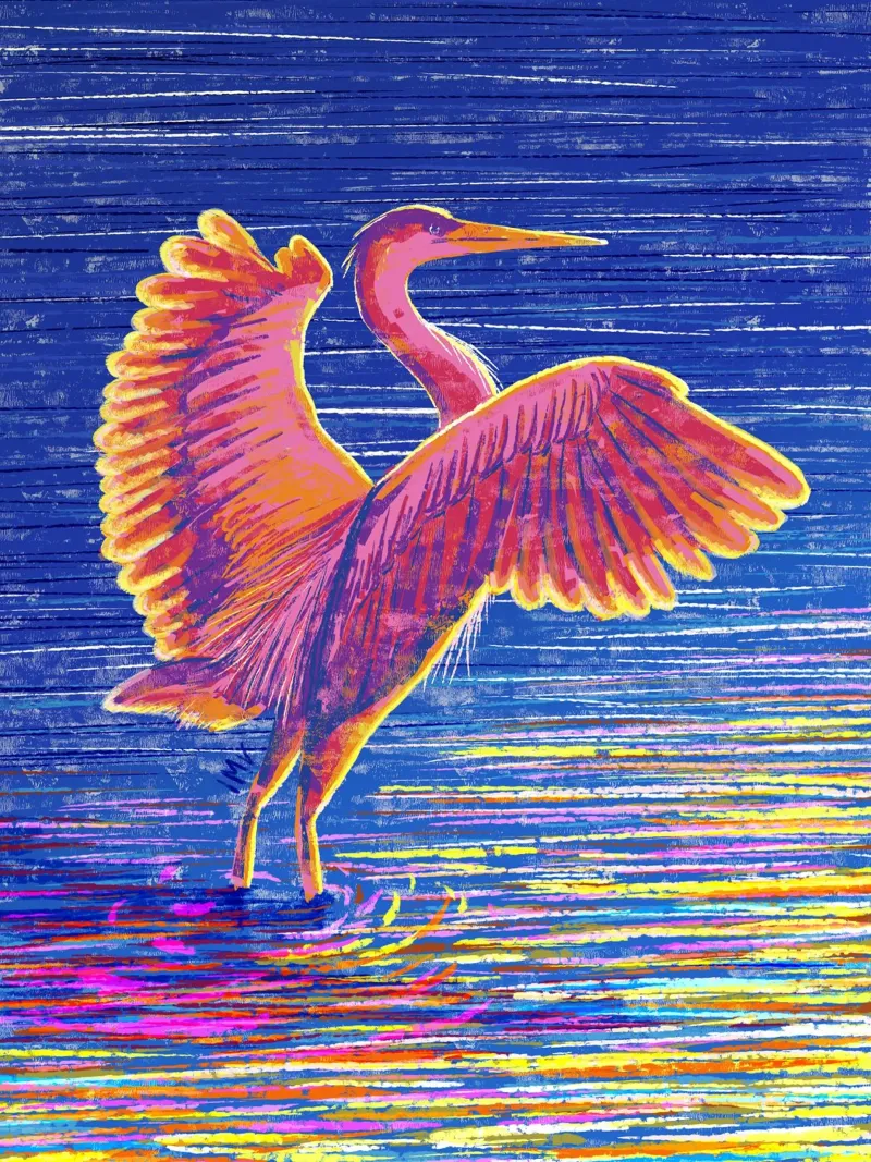 Great Heron #2 pellicola backlit da imvartwork - UK