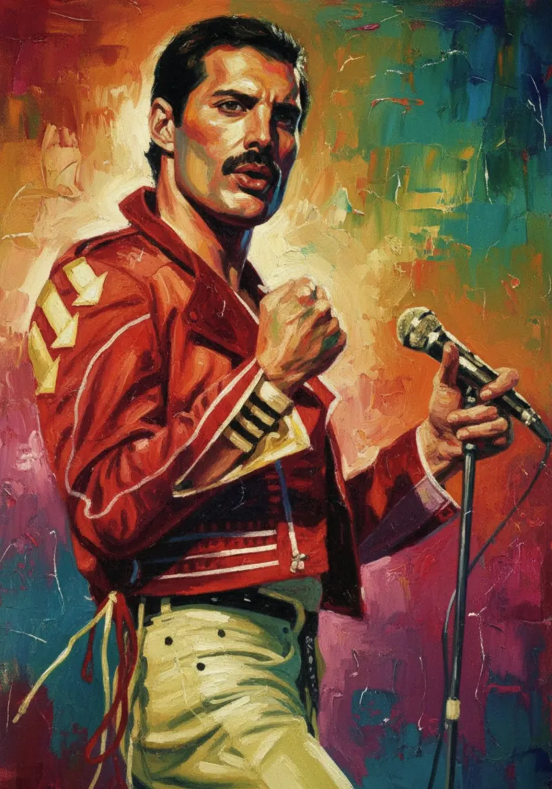 Freddie Mercury - Queen pellicola backlit da Lembayung art