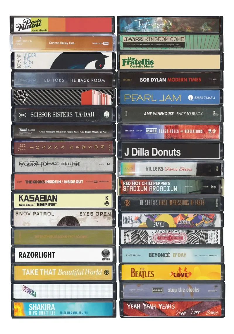 2006 Muziek - 19e Verjaardag Print canvas met Baklijst van MrMustardPrints