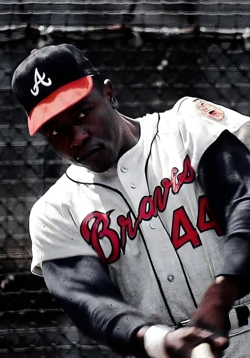Hank Aaron carta hahnemühle da Low poly art