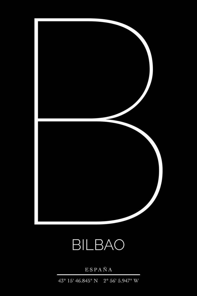BILBAO - nero Poster von CityLights