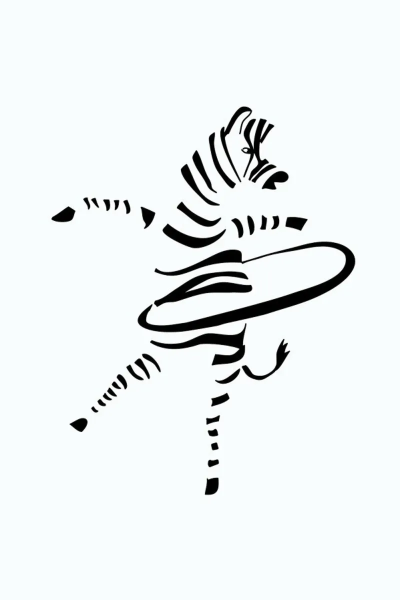 Hula-Hoop Zebra pannello forex da Christina Heitmann