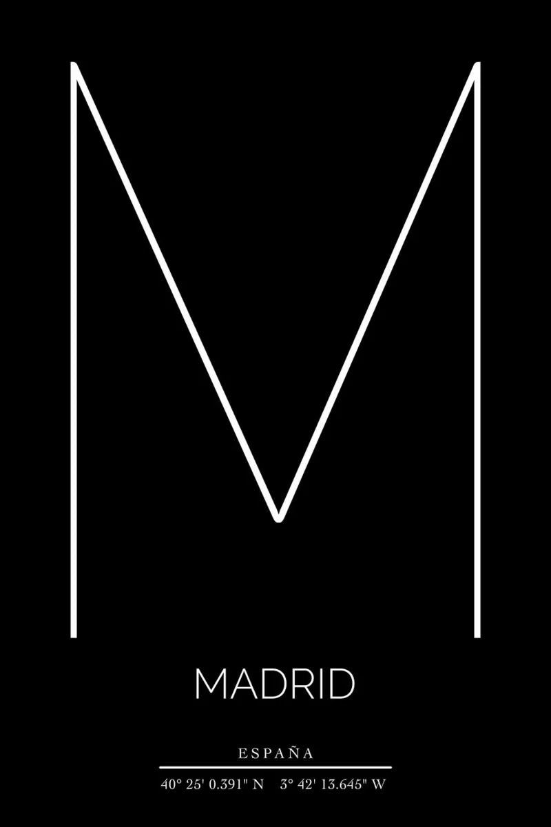 MADRID - nero poster by CityLights