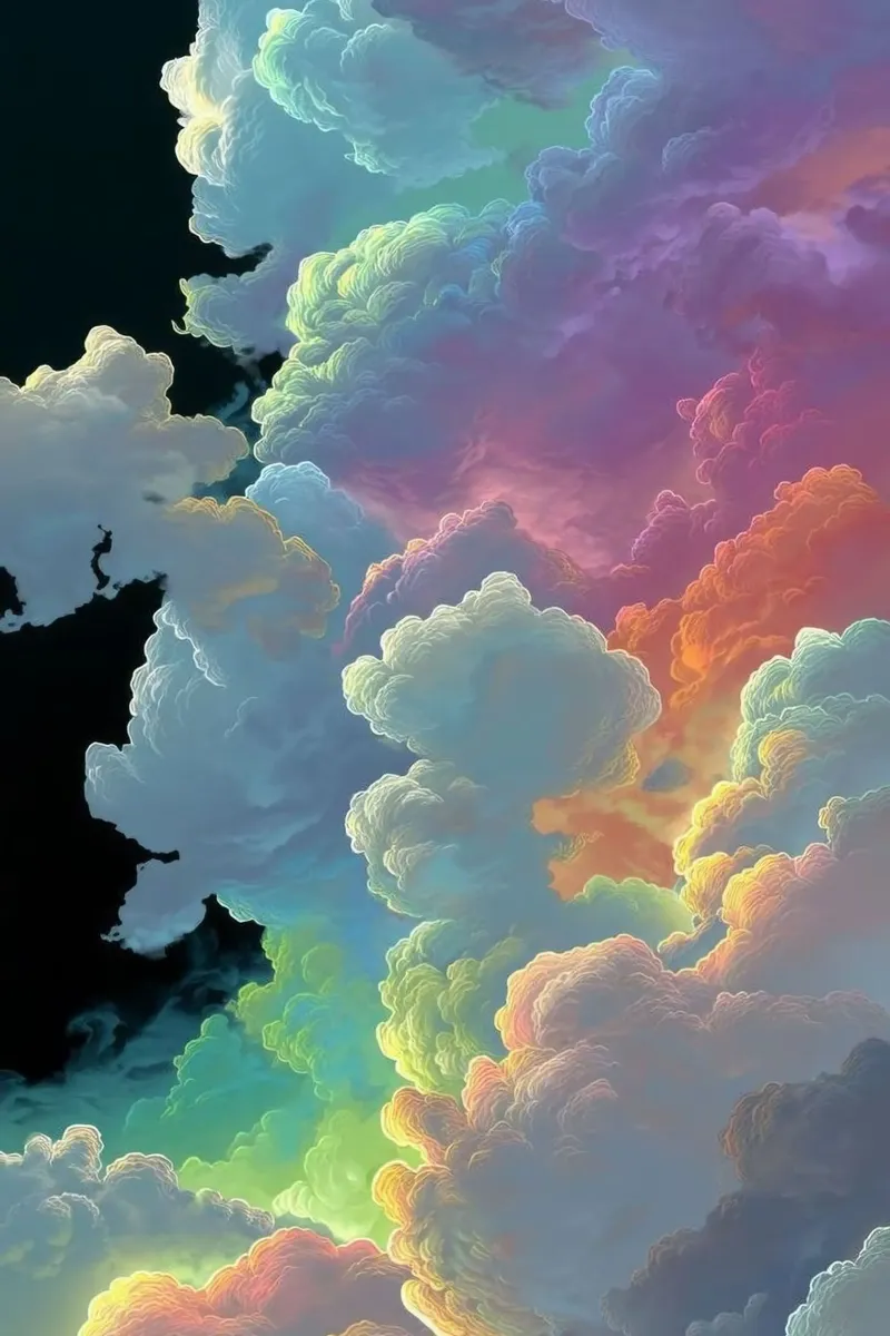 art colorful clouds alluminio dibond da Keyn