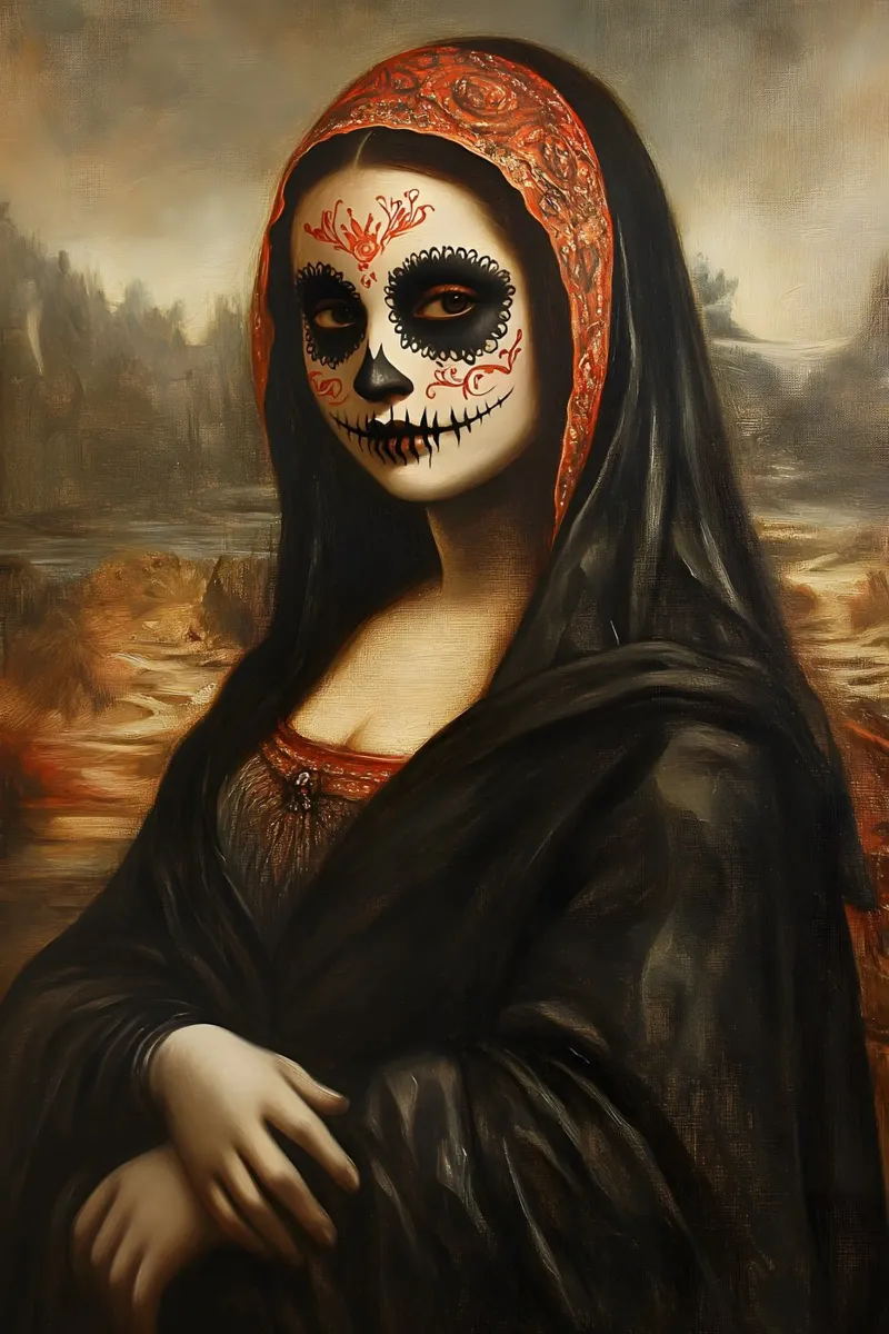 Monna Lisa per celebrare i morti pellicola backlit da M-Ulrich-Digital Art