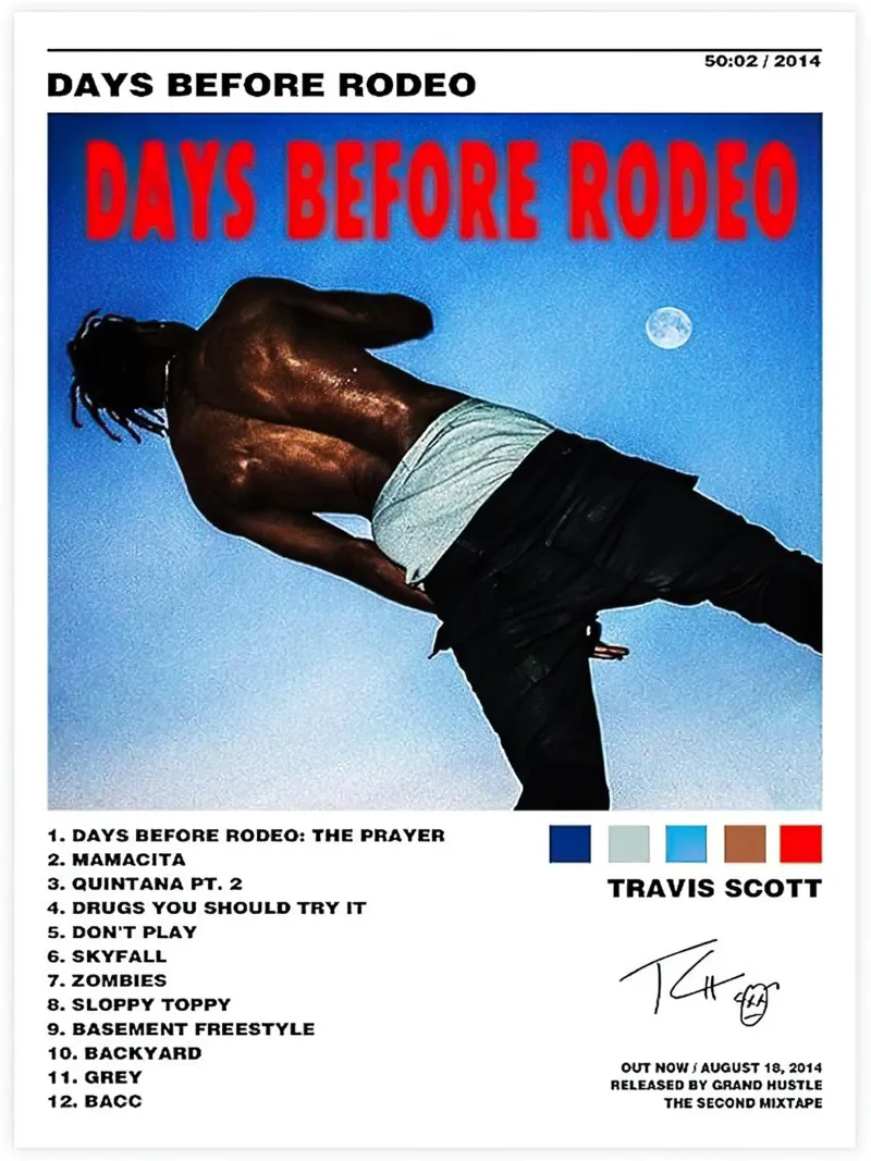 Travis Scott Days Before Rodeo pellicola backlit da Raptor Metafora